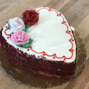 Valentines red velvet cake