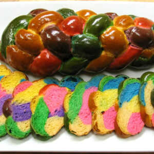 bennisons-bakery-easter-rainbow-bread Picture of rainbow braided bread